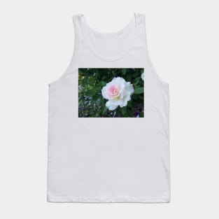 Perfect White Pink Rose, photography by Immortal Peaches Tank Top